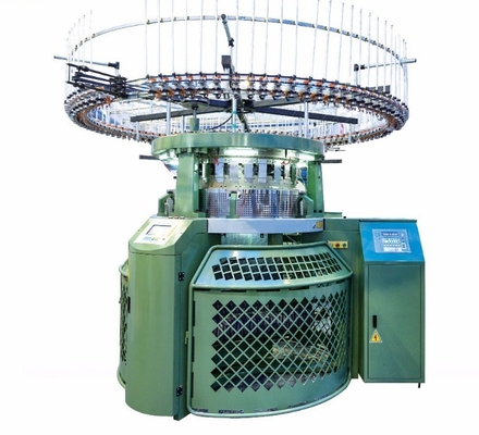 Máquina de confecção de malhas circular automatizada 3 fases do jacquard, máquina de confecção de malhas da tela