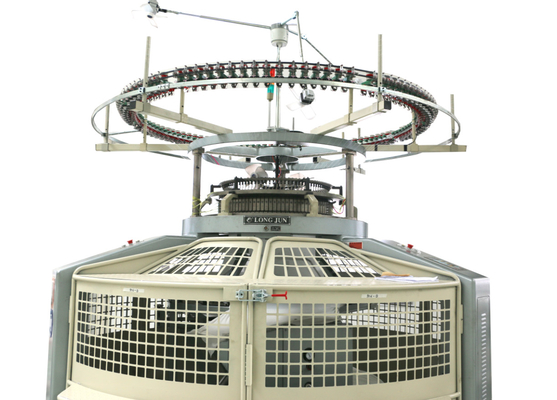 Máquina de confecção de malhas de trama circular do único jérsei com elevação - sistema operacional da tecnologia